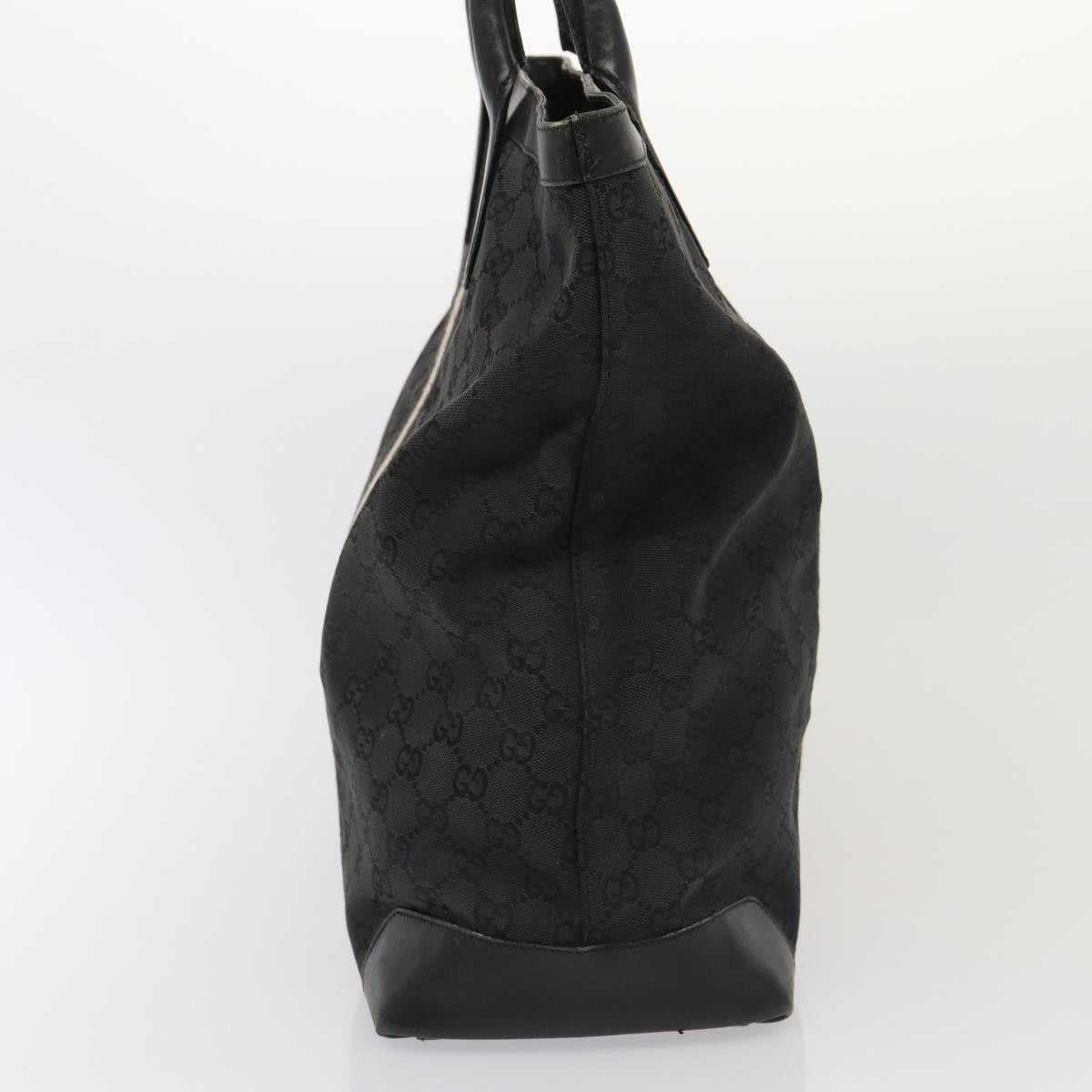 GUCCI GG Canvas Tote Bag Black White 002 1093 83718