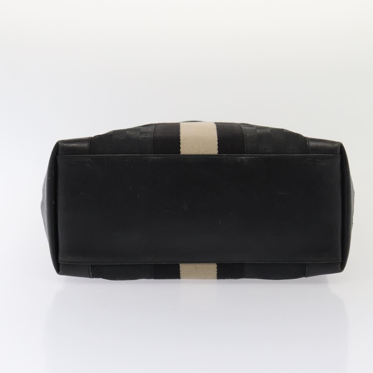 GUCCI GG Canvas Tote Bag Black White 002 1093 83718