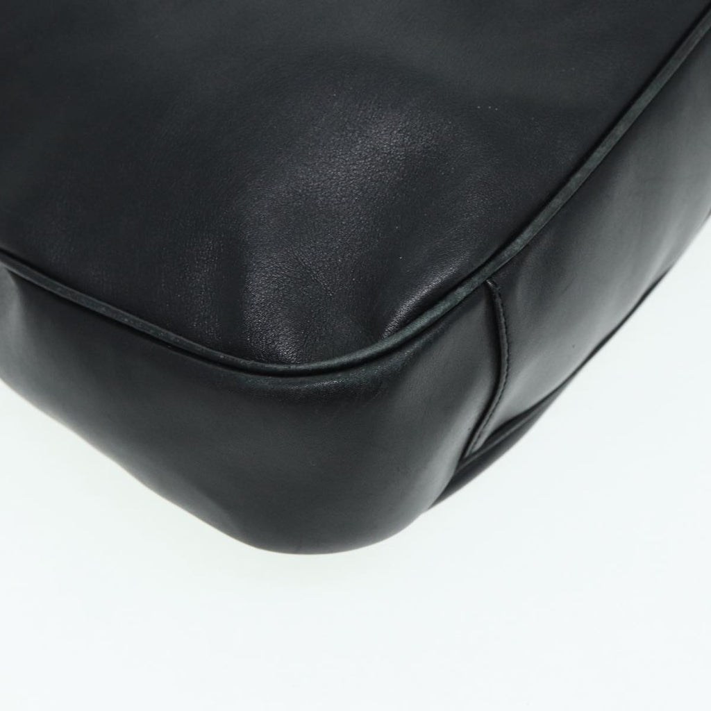 GUCCI Bamboo Hand Bag Leather Black 001 1577 200047 83720