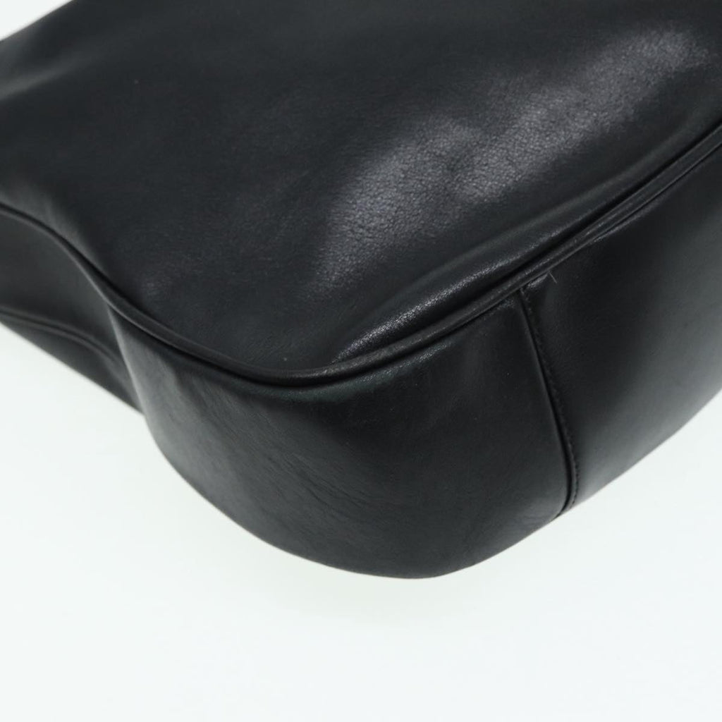 GUCCI Bamboo Hand Bag Leather Black 001 1577 200047 83720