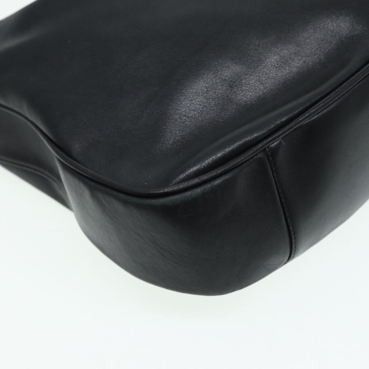 GUCCI Bamboo Hand Bag Leather Black 001 1577 200047 83720