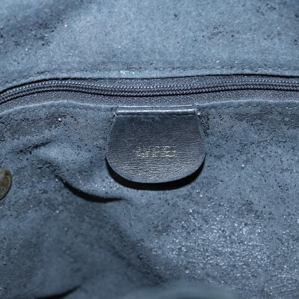 GUCCI Bamboo Hand Bag Leather Black 001 1577 200047 83720