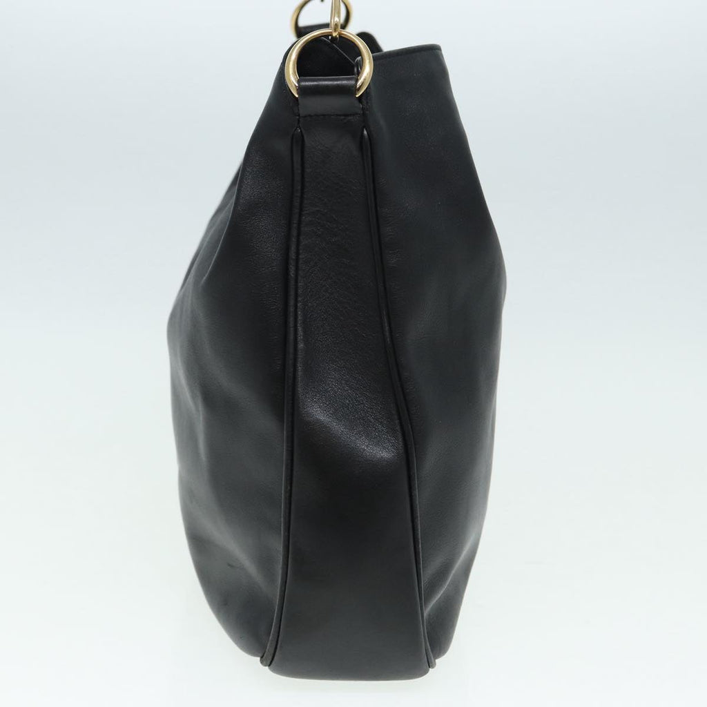 GUCCI Bamboo Hand Bag Leather Black 001 1577 200047 83720