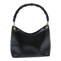 GUCCI Bamboo Hand Bag Leather Black 001 3008 000926 83723