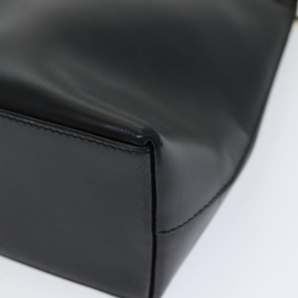 GUCCI Bamboo Hand Bag Leather Black 001 3008 000926 83723
