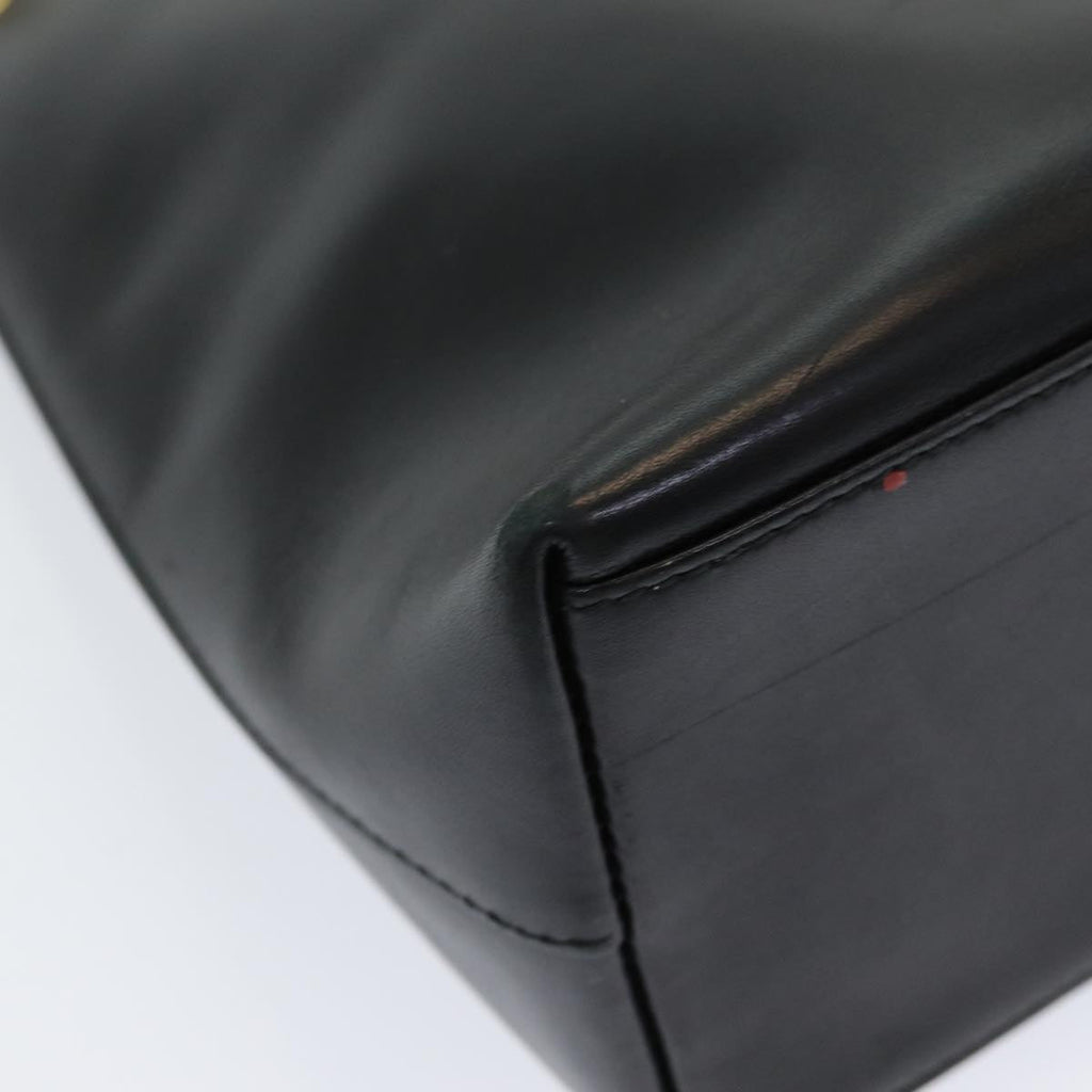 GUCCI Bamboo Hand Bag Leather Black 001 3008 000926 83723