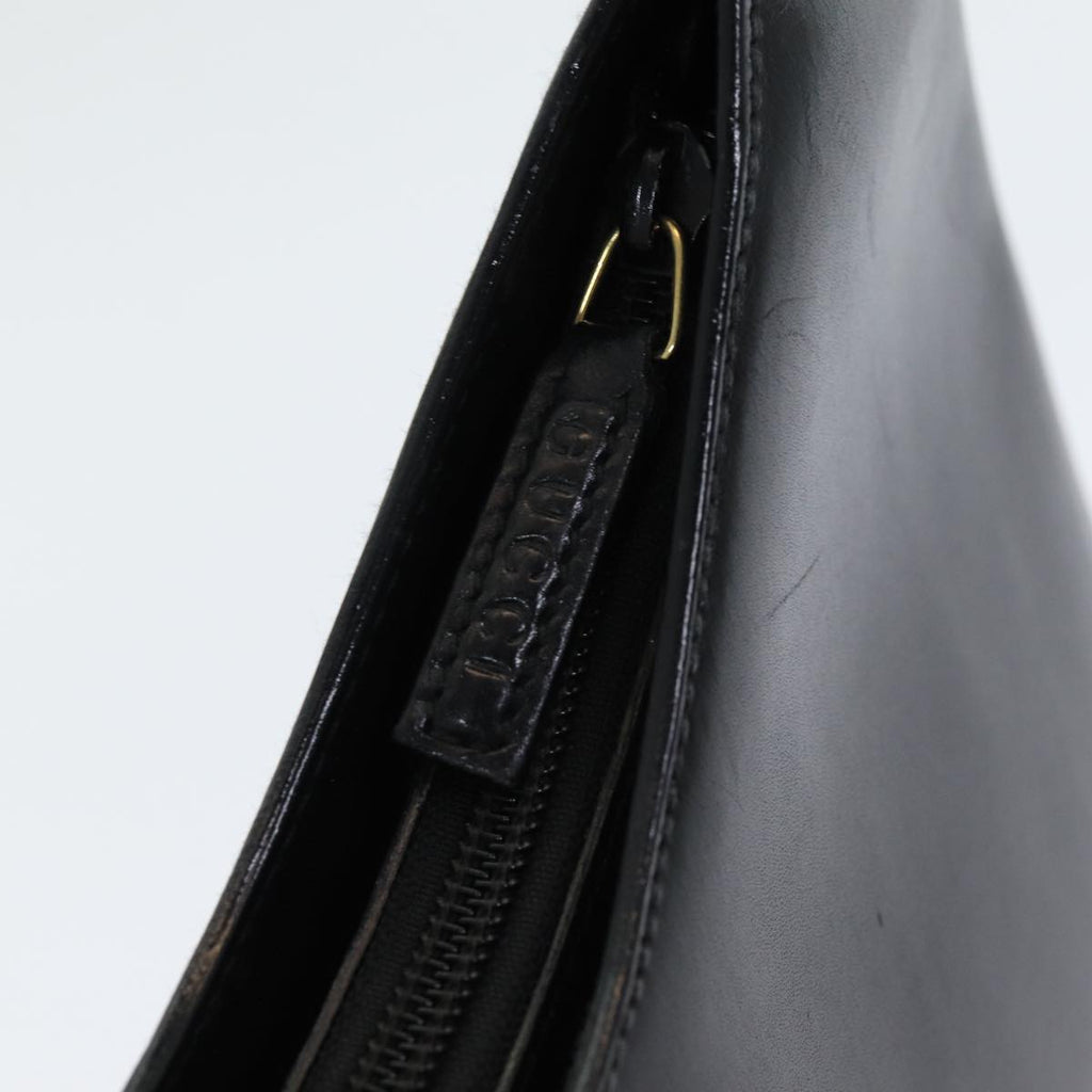 GUCCI Bamboo Hand Bag Leather Black 001 3008 000926 83723