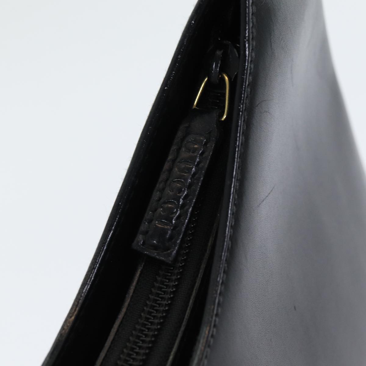 GUCCI Bamboo Hand Bag Leather Black 001 3008 000926 83723