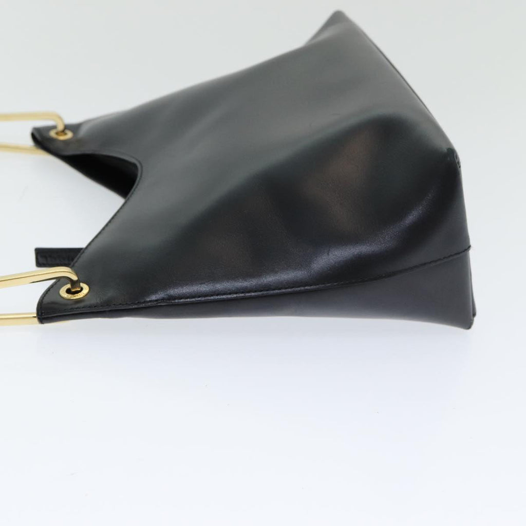 GUCCI Bamboo Hand Bag Leather Black 001 3008 000926 83723