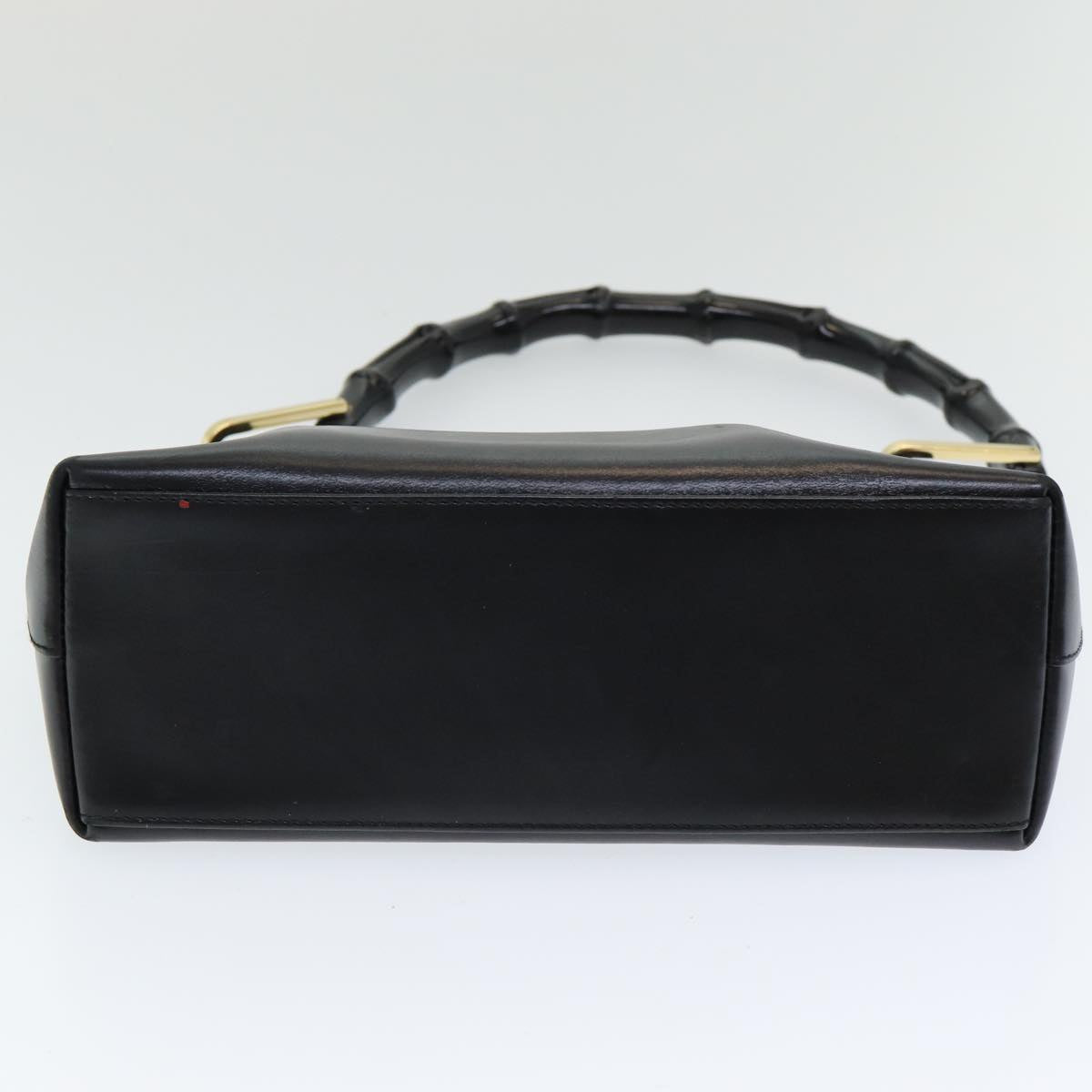 GUCCI Bamboo Hand Bag Leather Black 001 3008 000926 83723