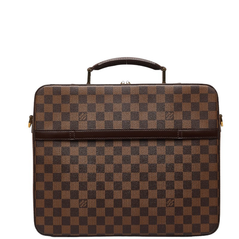 Louis Vuitton Damier Porteo-inatour Savannah Business Bag 2WAY N53355 Brown PVC Leather Men LOUIS VUITTON