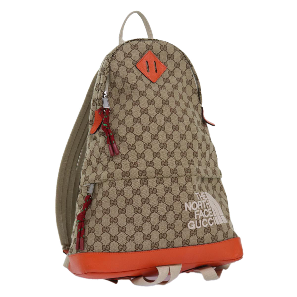 GUCCI THE NORTH FACE GG Backpack Beige Orange 650288 GY5TN 8893 83811