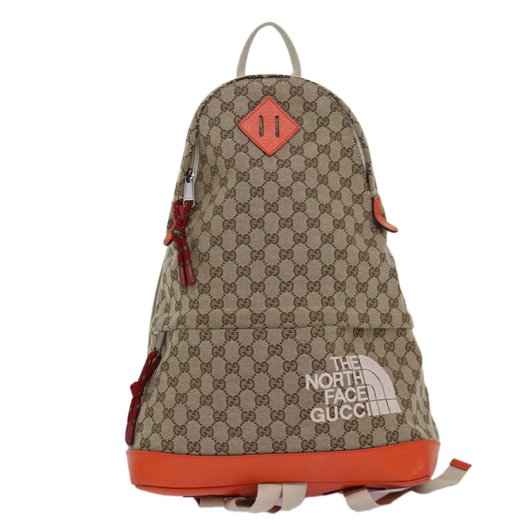 GUCCI THE NORTH FACE GG Backpack Beige Orange 650288 GY5TN 8893 83811