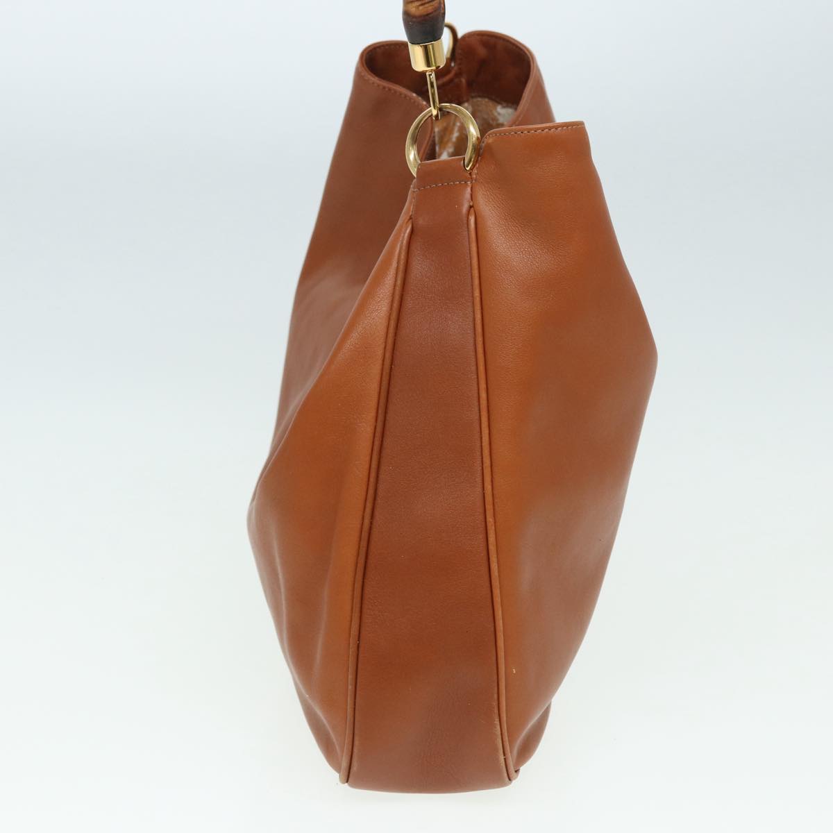 GUCCI Bamboo Shoulder Bag Leather 2way Brown 001 3754 1577 83812