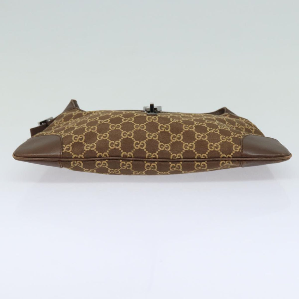 GUCCI GG Canvas Jackie Shoulder Bag Brown 83815