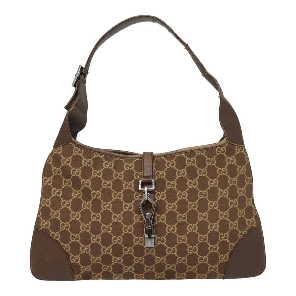 GUCCI GG Canvas Jackie Shoulder Bag Brown 83815