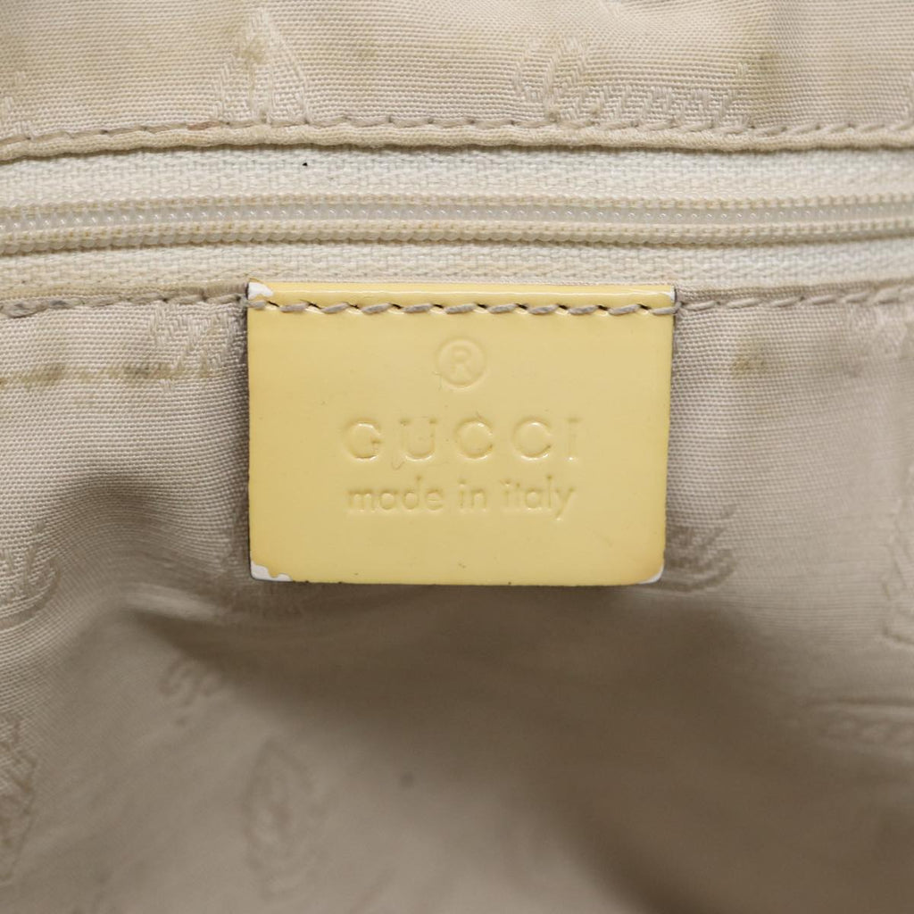 GUCCI GG Canvas Sherry Line Tote Bag Beige Yellow 83816