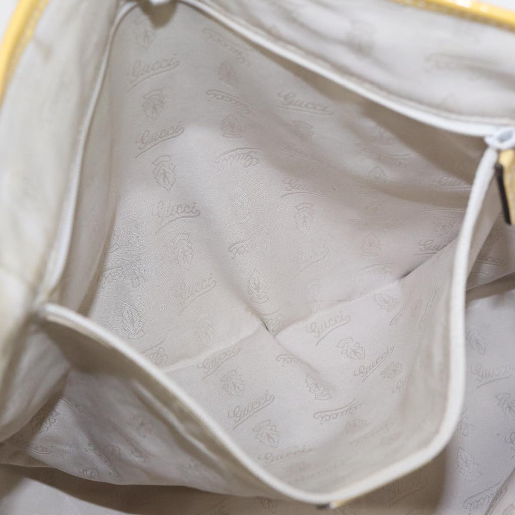 GUCCI GG Canvas Sherry Line Tote Bag Beige Yellow 83816