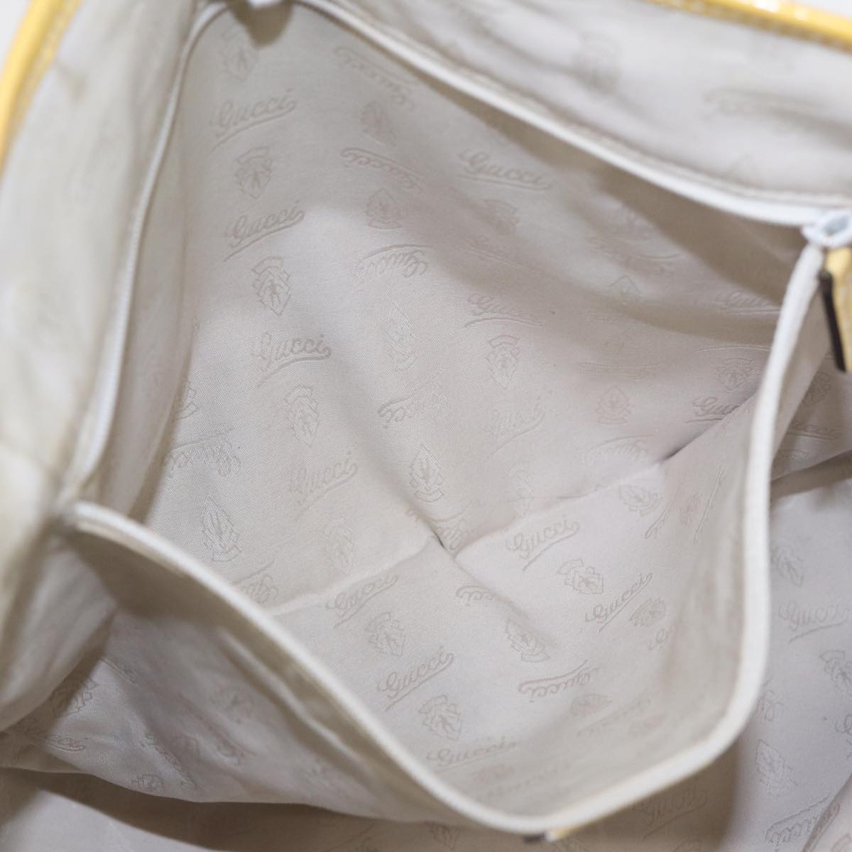 GUCCI GG Canvas Sherry Line Tote Bag Beige Yellow 83816