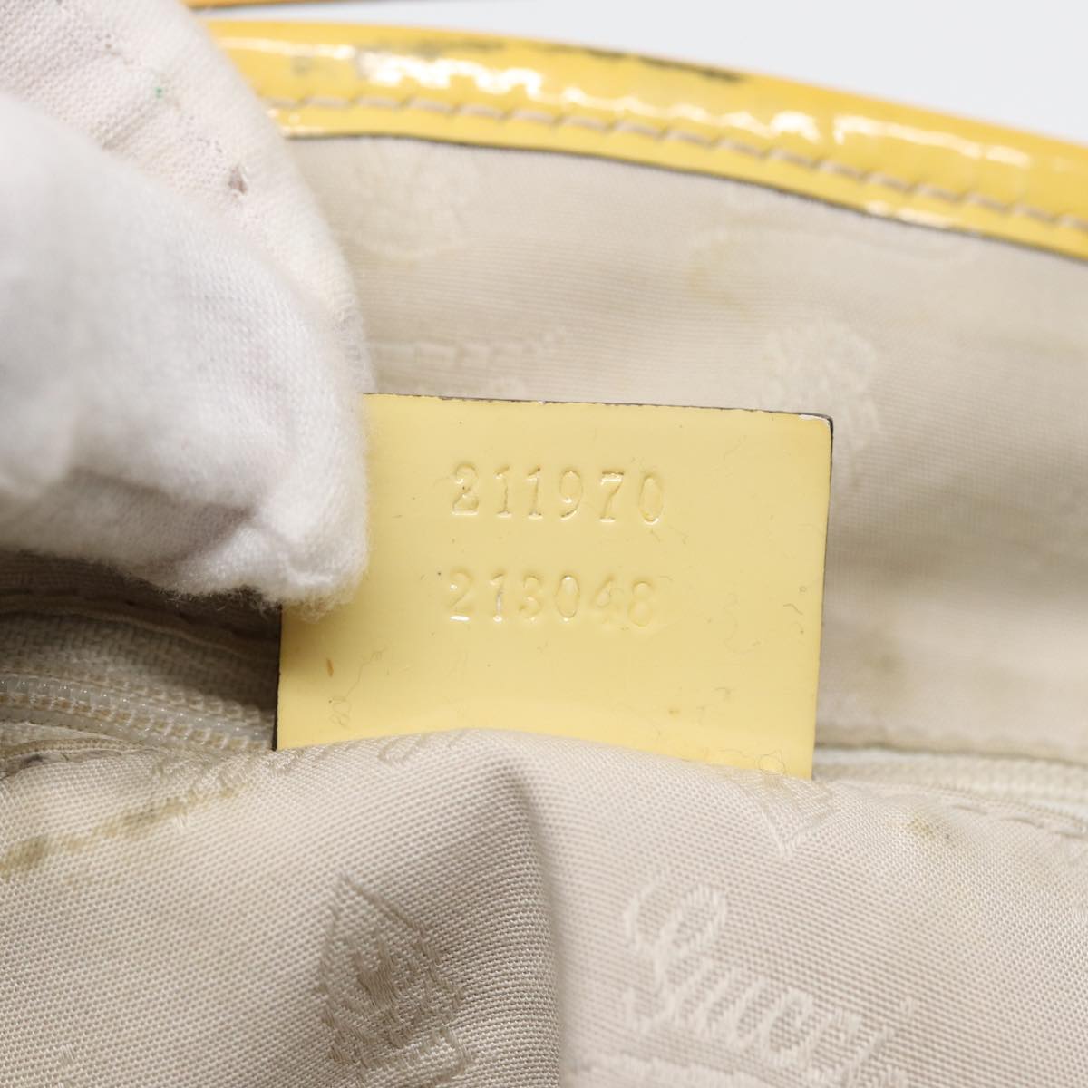 GUCCI GG Canvas Sherry Line Tote Bag Beige Yellow 83816