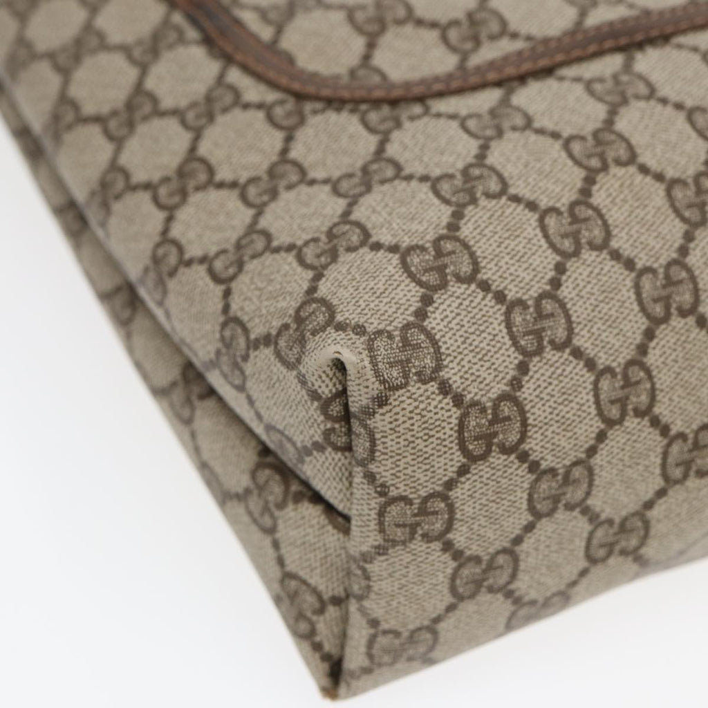 GUCCI GG Canvas Web Sherry Line Tote Bag PVC Leather Beige Green Red 83817