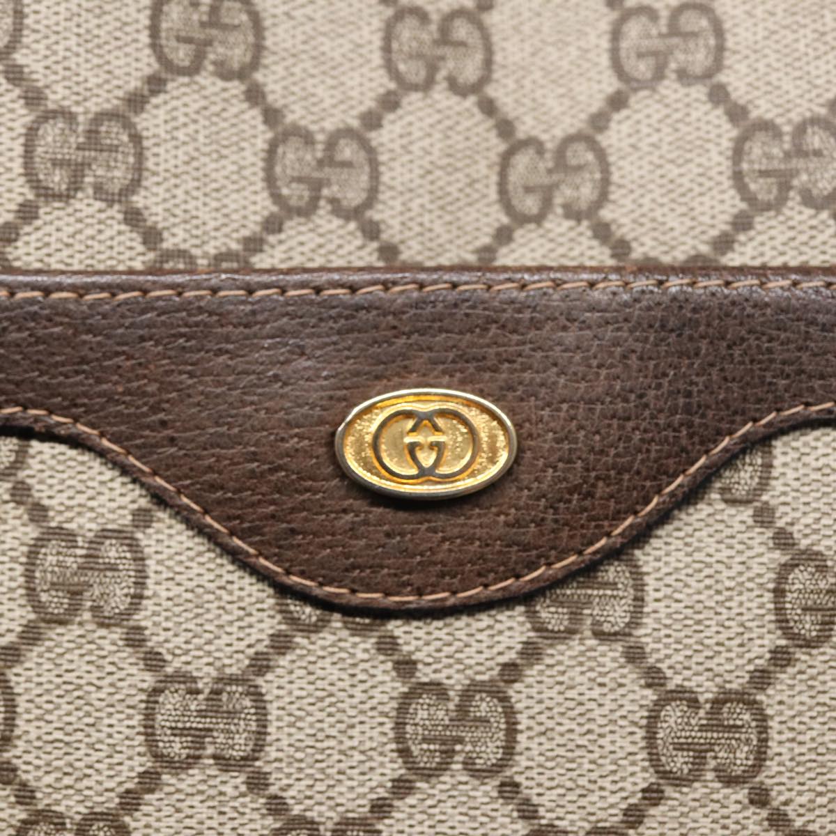 GUCCI GG Canvas Web Sherry Line Tote Bag PVC Leather Beige Green Red 83817