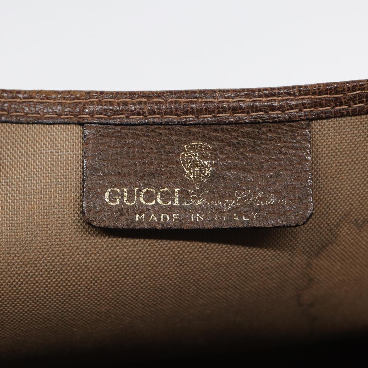 GUCCI GG Canvas Web Sherry Line Tote Bag PVC Leather Beige Green Red 83817