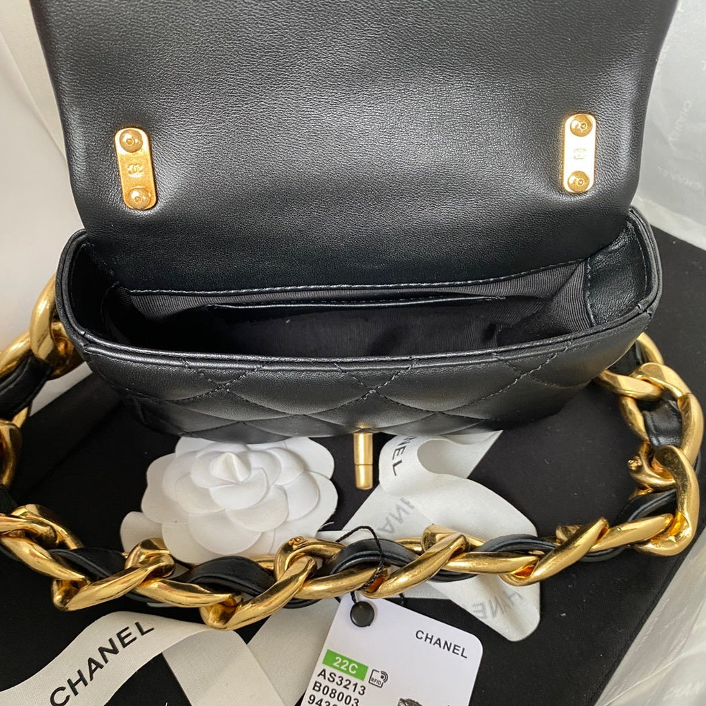 CHLMini Flap Bag Black For Women, Women’s Bags Shoulder And Crossbody Bags 6.6in/17cm AS3213