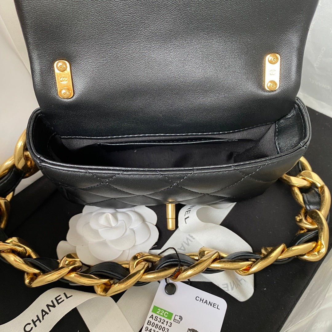 CHLMini GlamIap Bag Black For Women Bags Shoulder And Crossbody Bags 6.6in/17cm AS3213