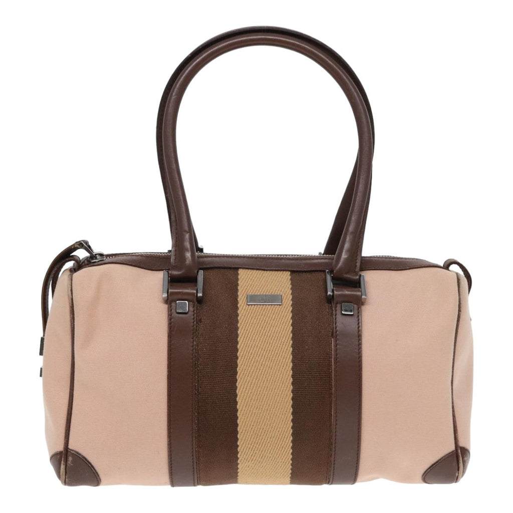 GUCCI Hand Bag Canvas Pink Brown 000 0851 001553 83923