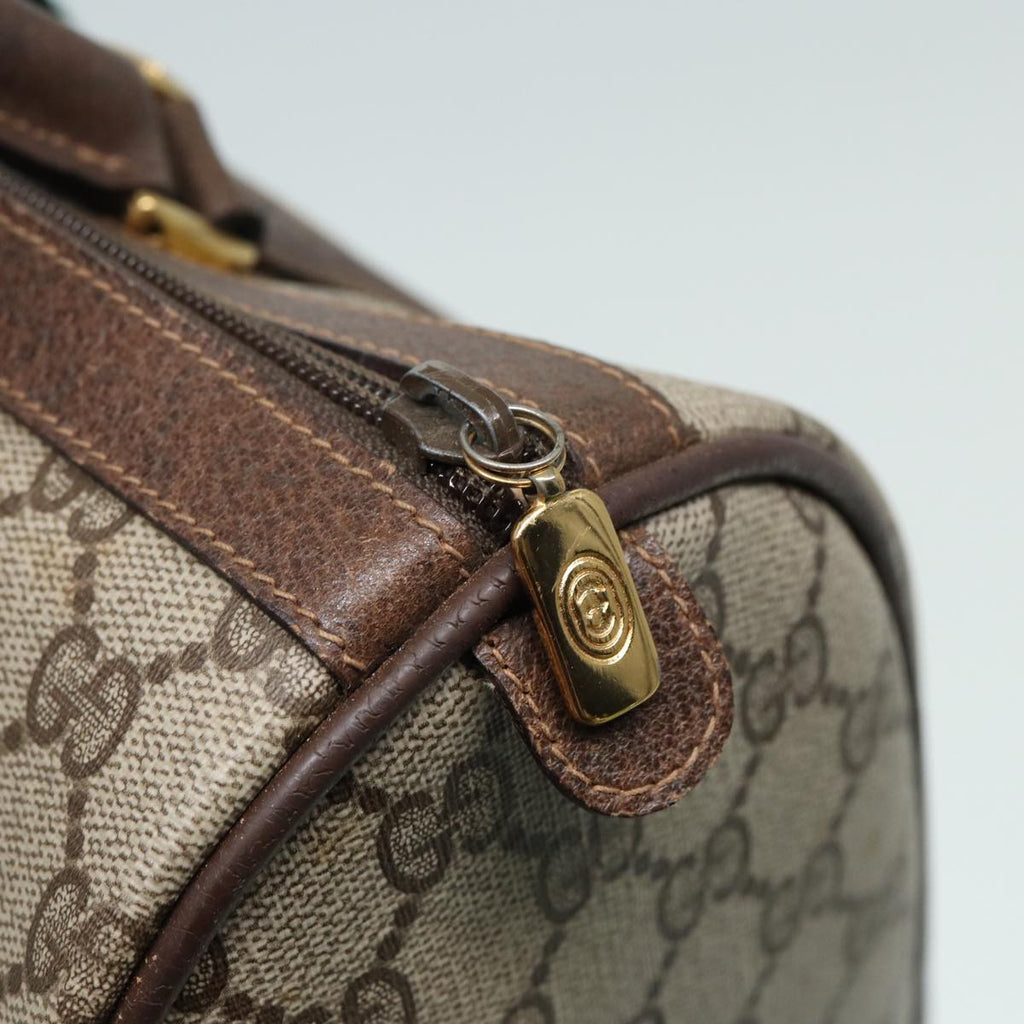 GUCCI GG Supreme Web Sherry Line Boston Bag Beige Red Green 83924