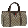 GUCCI GG Supreme Web Sherry Line Boston Bag Beige Red Green 83924