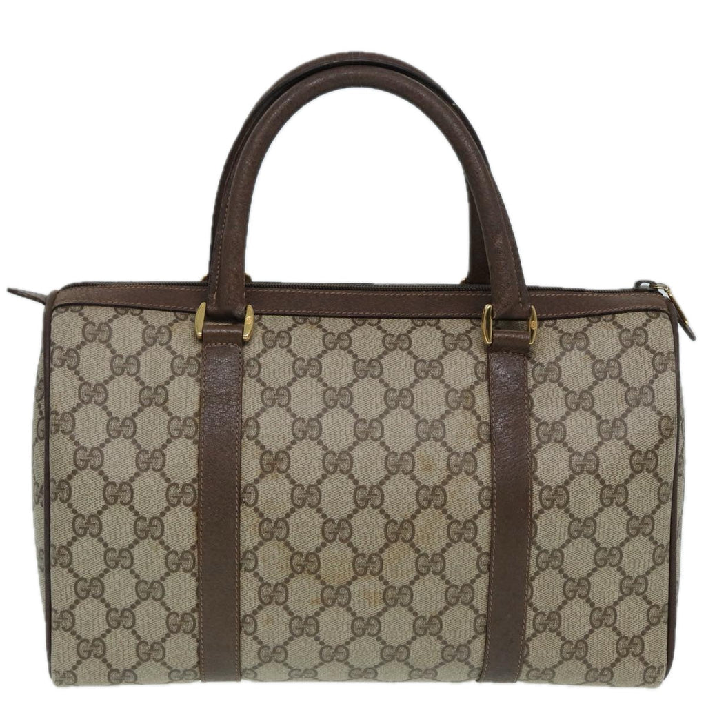 GUCCI GG Supreme Web Sherry Line Boston Bag Beige Red Green 83924