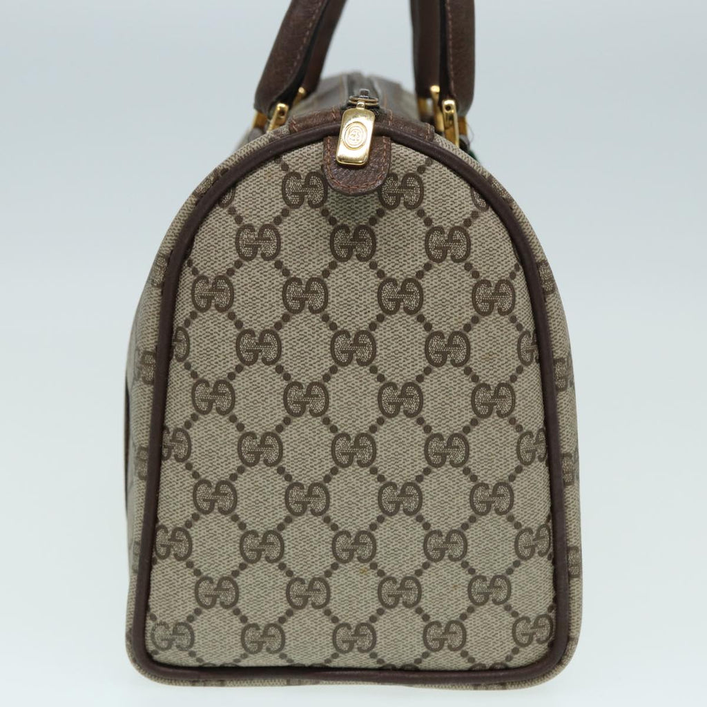 GUCCI GG Supreme Web Sherry Line Boston Bag Beige Red Green 83924