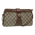 GUCCI GG Supreme Web Sherry Line Shoulder Bag PVC Beige 904 02 029 83927