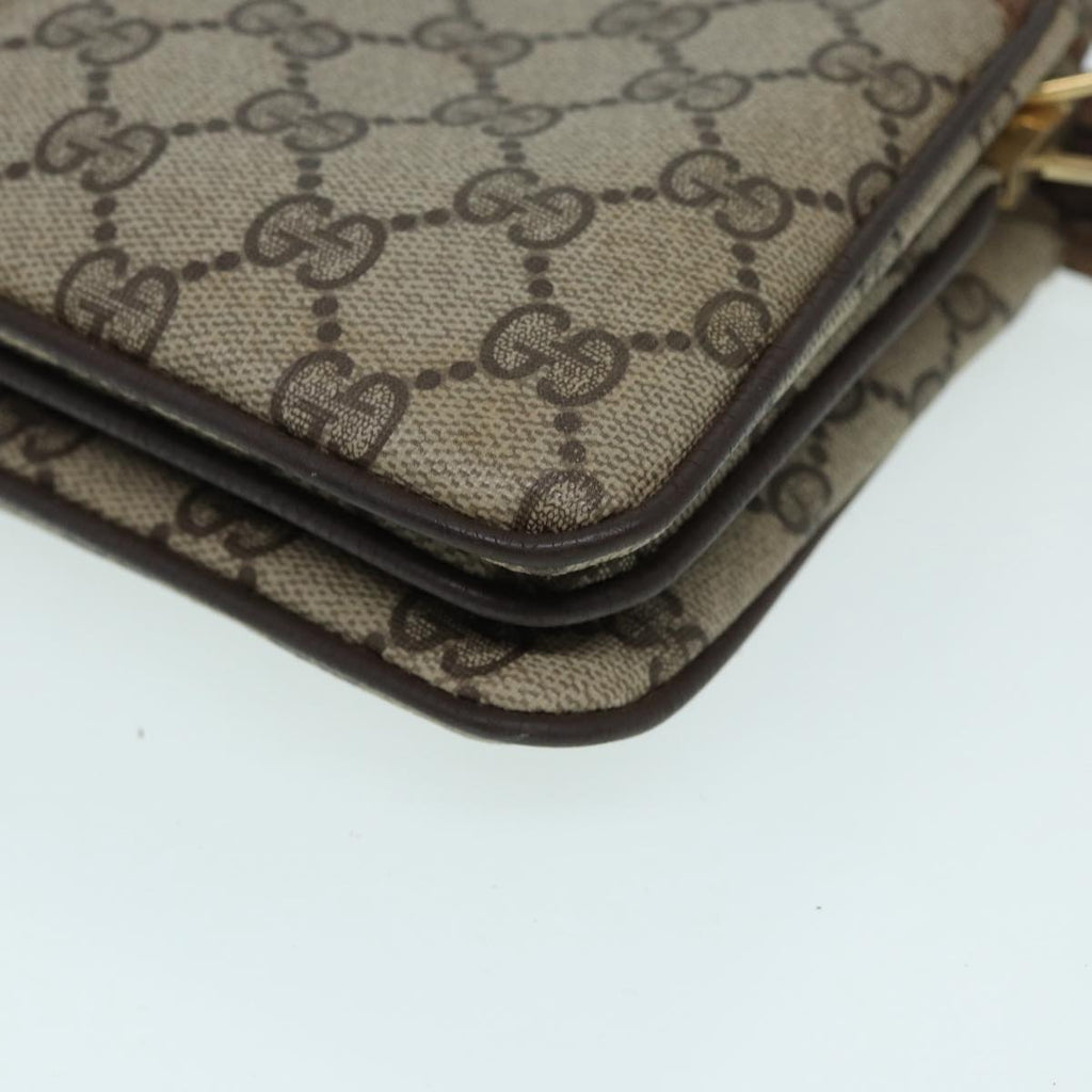 GUCCI GG Supreme Web Sherry Line Shoulder Bag PVC Beige 904 02 029 83927