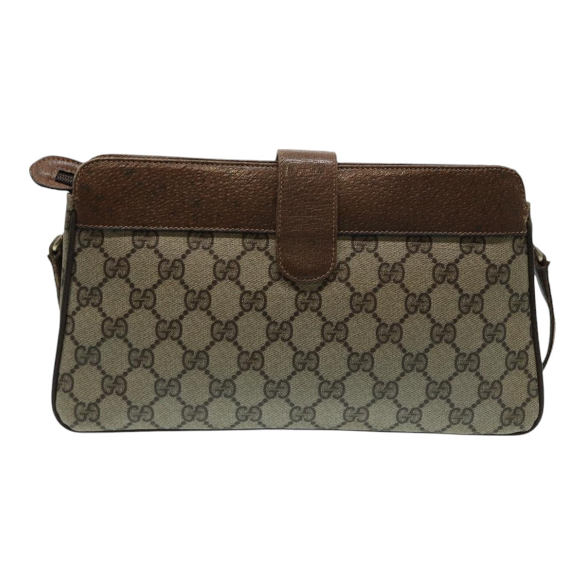 GUCCI GG Supreme Web Sherry Line Shoulder Bag PVC Beige 904 02 029 83927