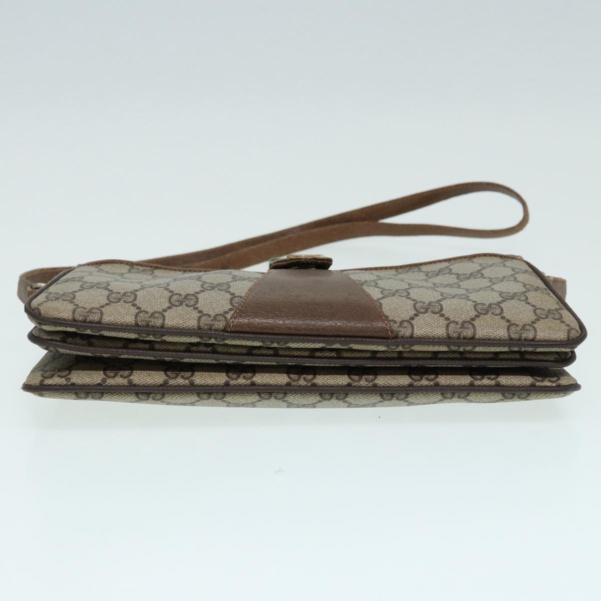 GUCCI GG Supreme Web Sherry Line Shoulder Bag PVC Beige 904 02 029 83927