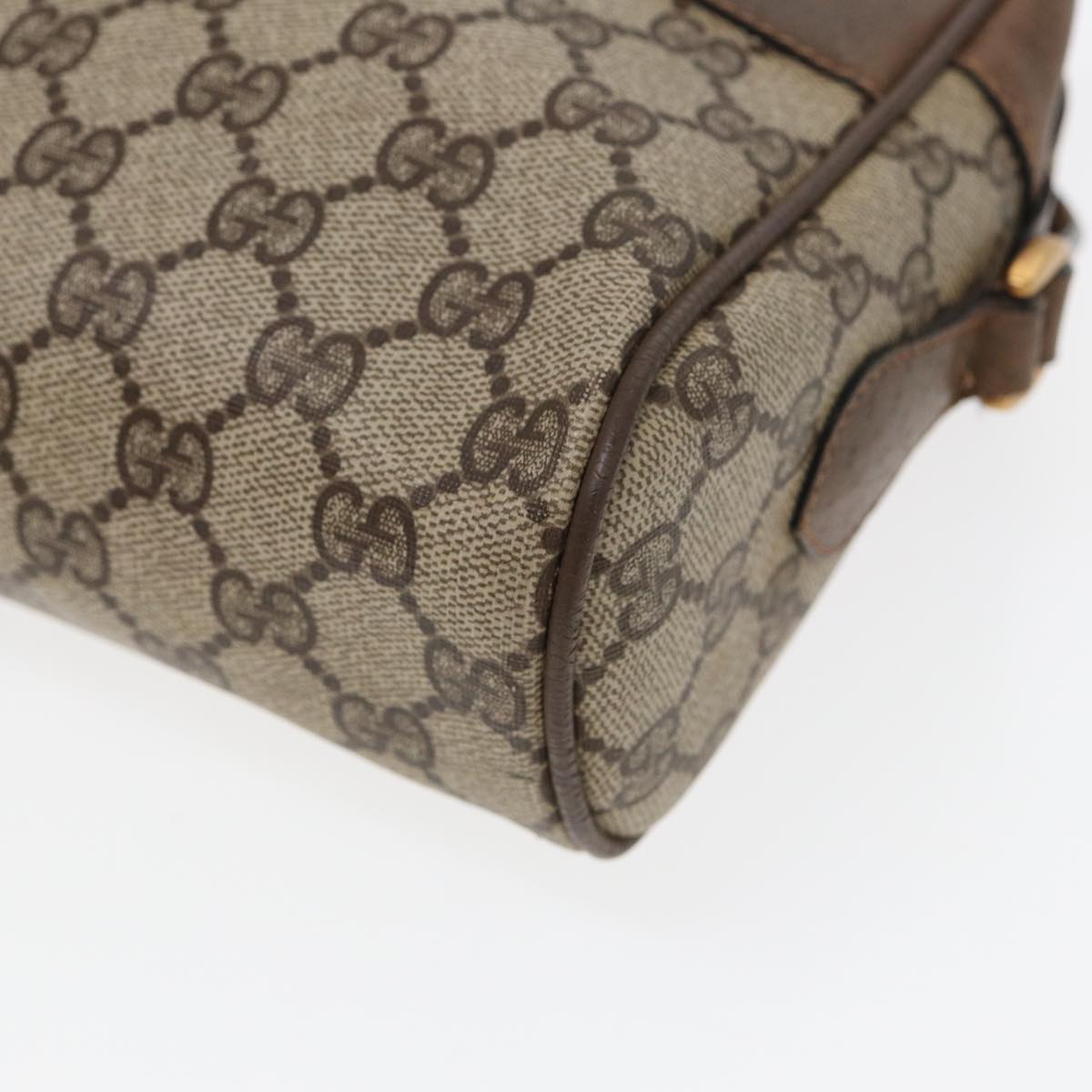 GUCCI GG Supreme Web Sherry Line Shoulder Bag PVC Beige 68 02 005 83928