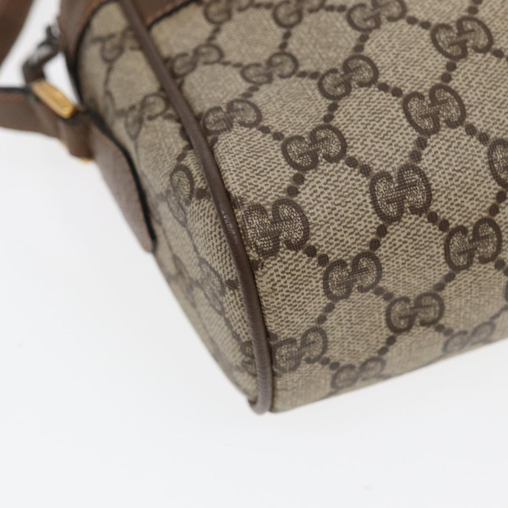 GUCCI GG Supreme Web Sherry Line Shoulder Bag PVC Beige 68 02 005 83928