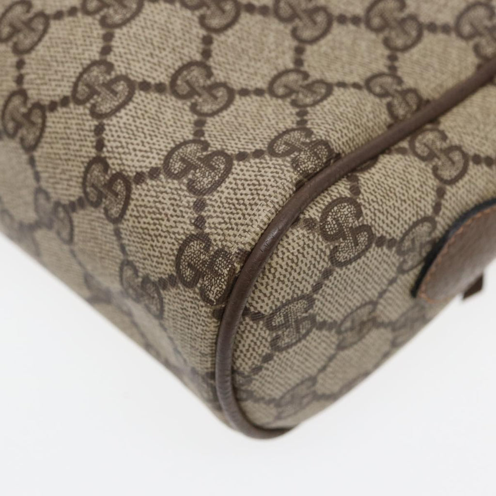 GUCCI GG Supreme Web Sherry Line Shoulder Bag PVC Beige 68 02 005 83928