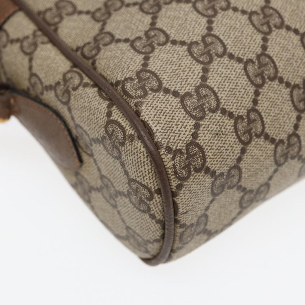 GUCCI GG Supreme Web Sherry Line Shoulder Bag PVC Beige 68 02 005 83928