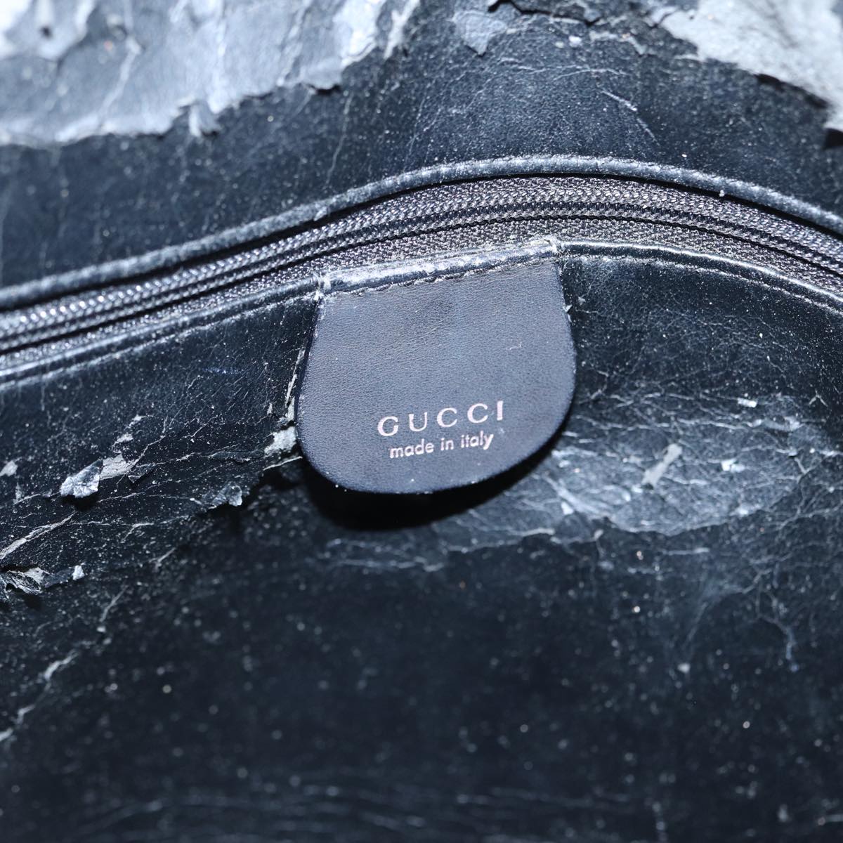 GUCCI Bamboo Shoulder Bag Suede Black 001 2404 1638 83939