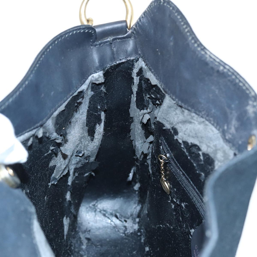 GUCCI Bamboo Shoulder Bag Suede Black 001 2404 1638 83939