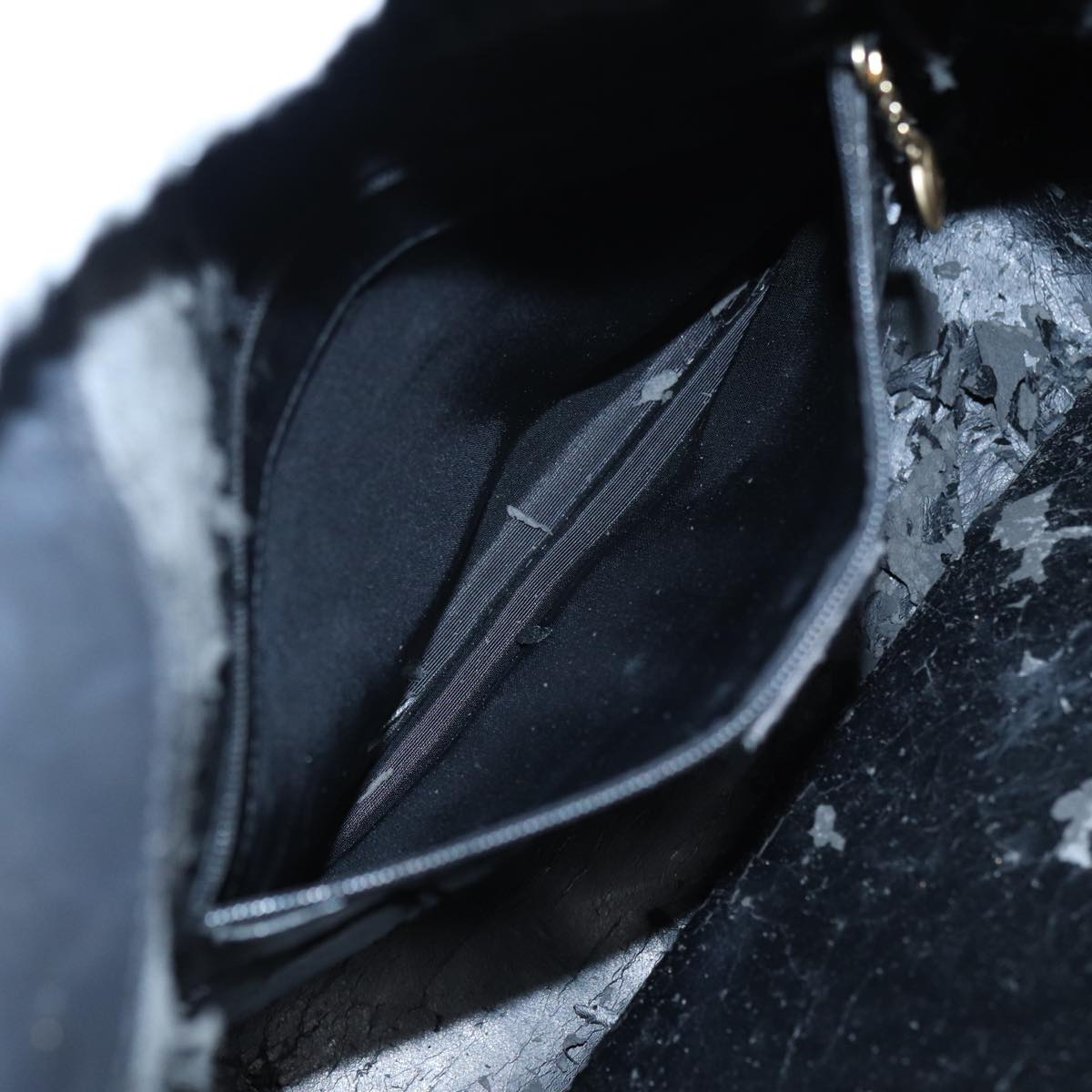 GUCCI Bamboo Shoulder Bag Suede Black 001 2404 1638 83939