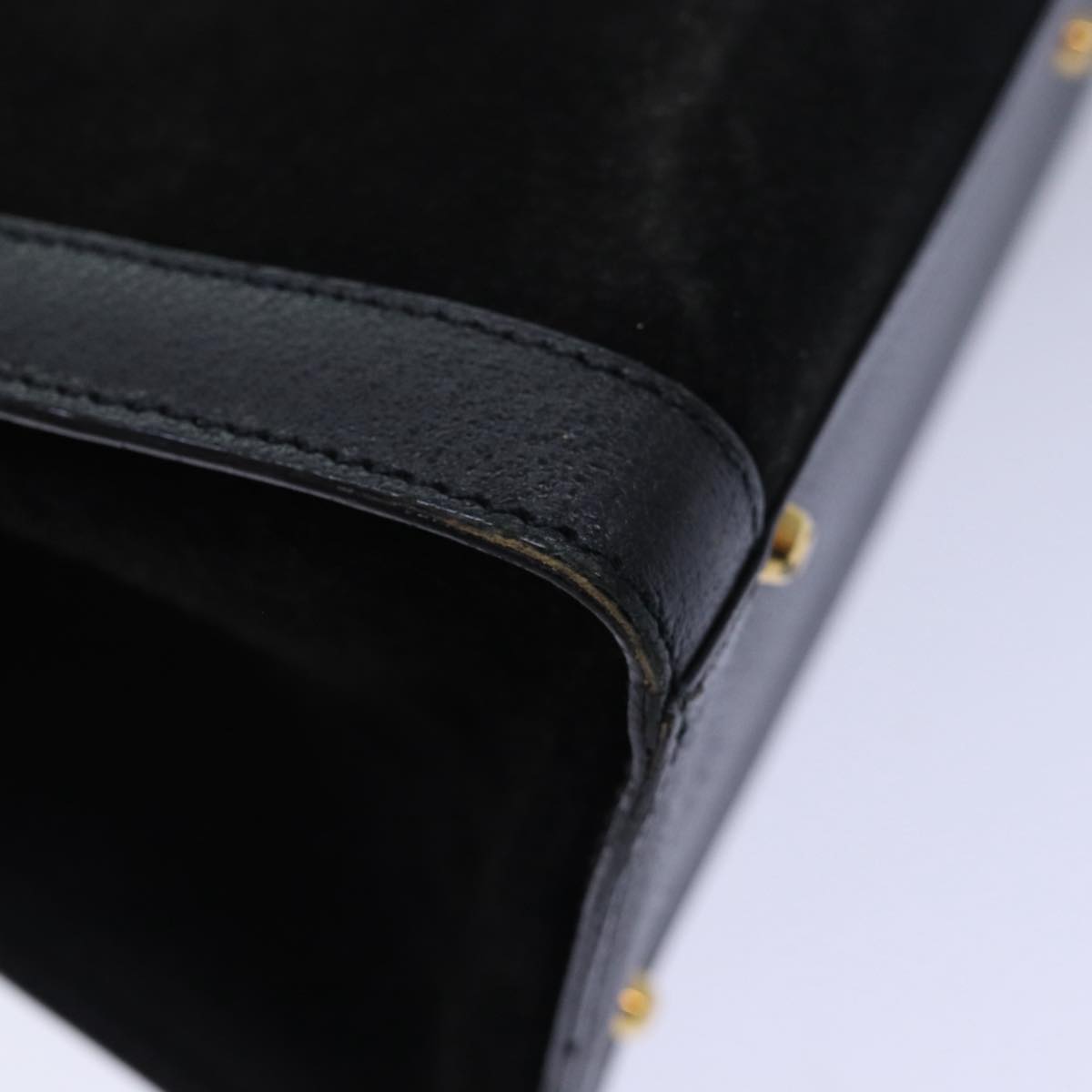 GUCCI Bamboo Hand Bag Suede Black 002 1095 026 83941