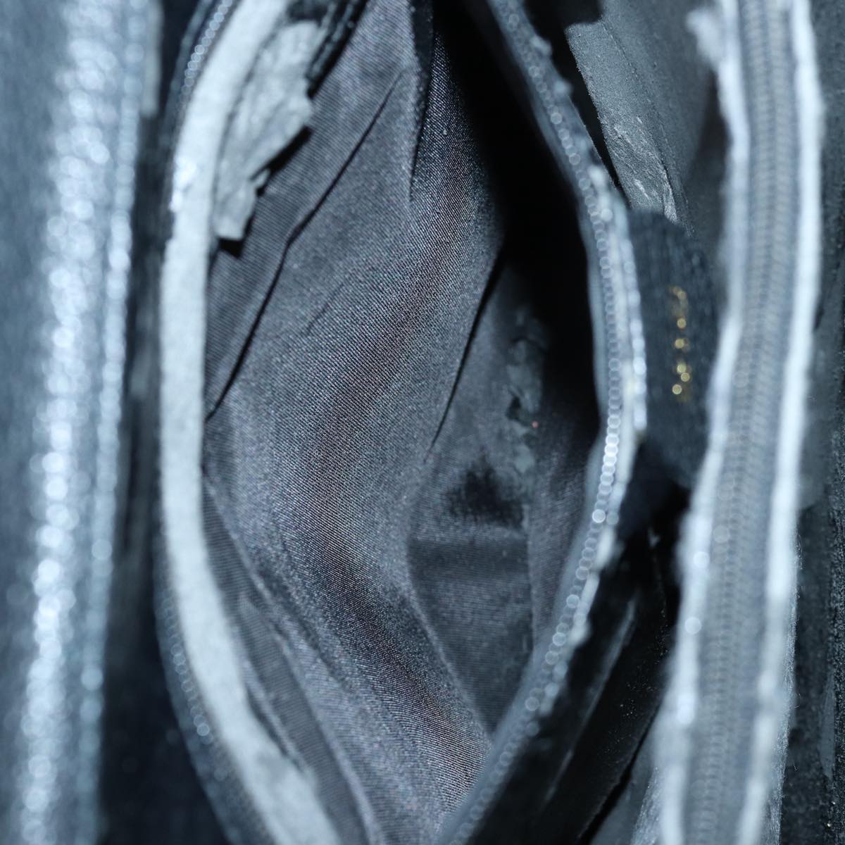 GUCCI Bamboo Hand Bag Suede Black 002 1095 026 83941