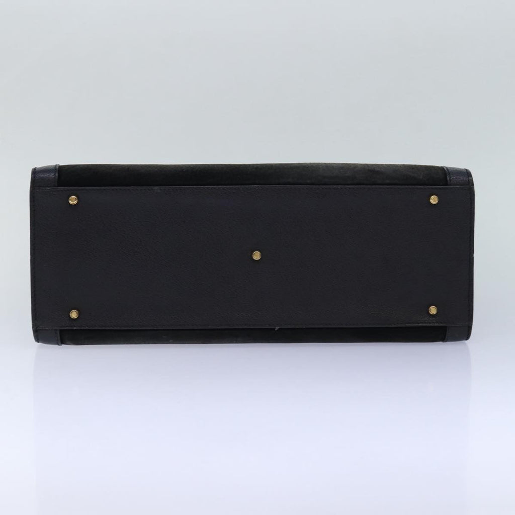 GUCCI Bamboo Hand Bag Suede Black 002 1095 026 83941