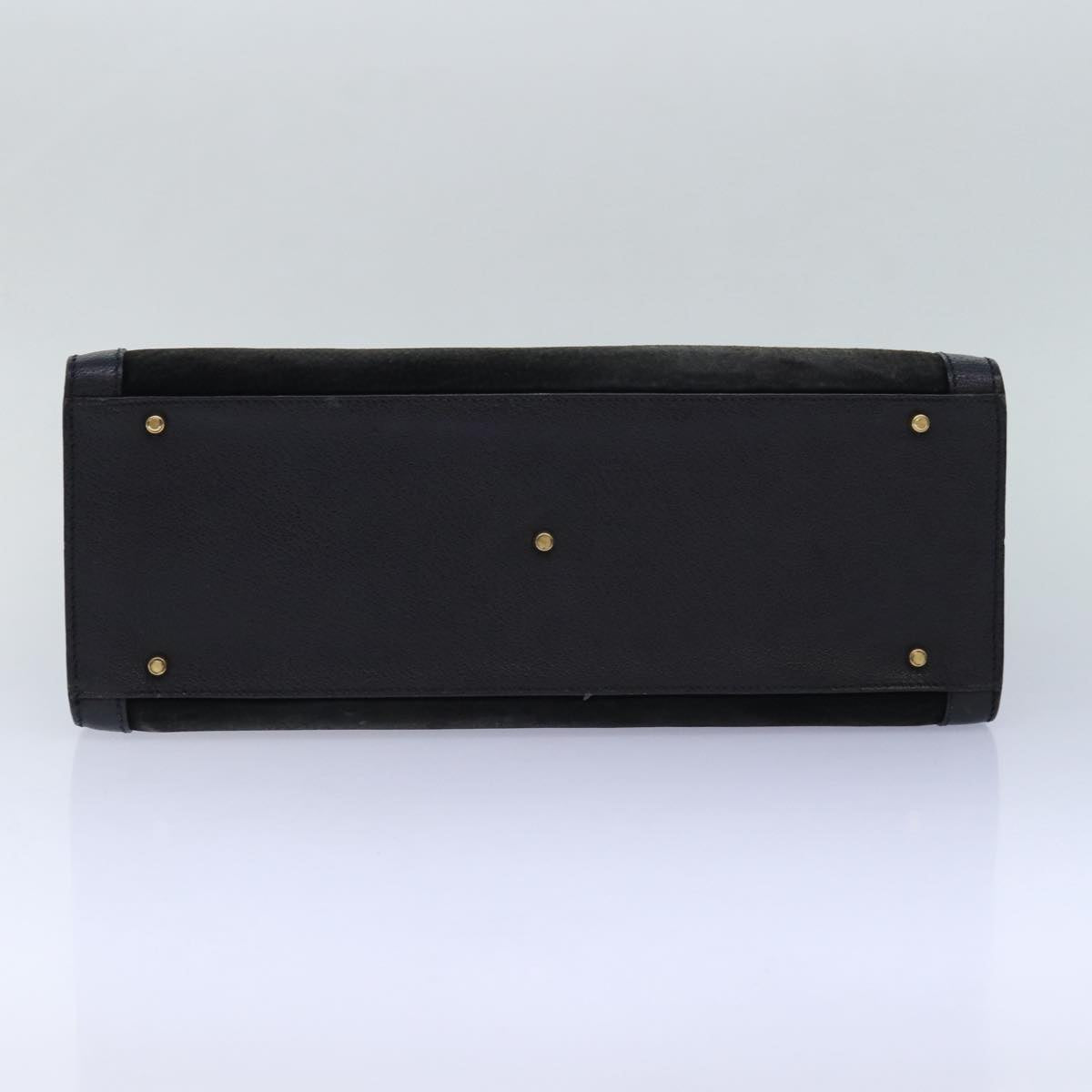GUCCI Bamboo Hand Bag Suede Black 002 1095 026 83941