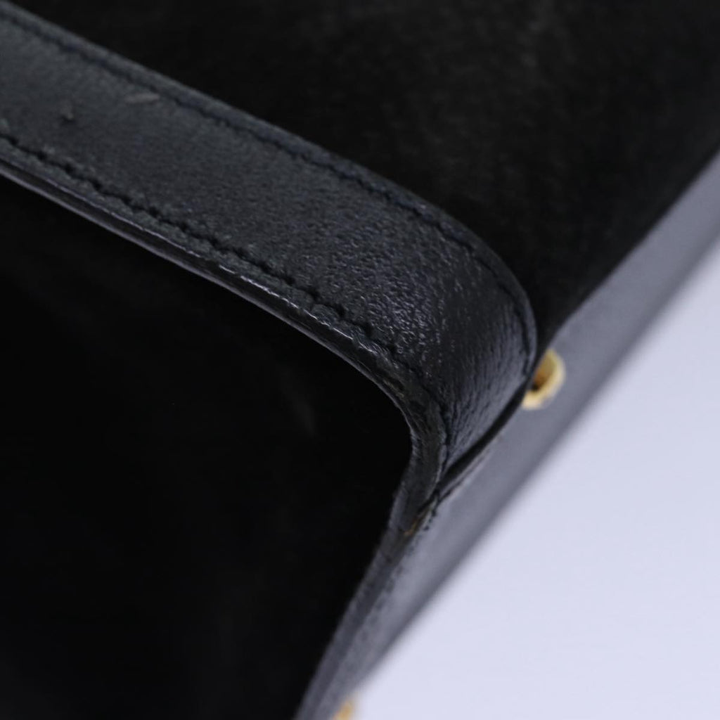 GUCCI Bamboo Hand Bag Suede Black 002 1095 026 83941